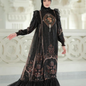 full semi silk muslim women's gamis