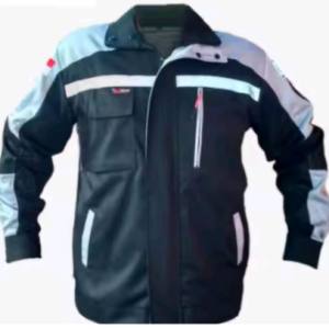 black wearpack jacket with white details