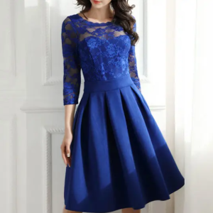 vintage style dress featuring floral lace